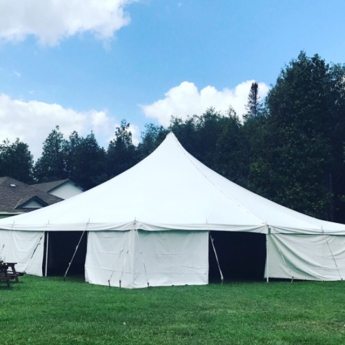 40'x40' POLE TENT: COMES WITH ALL WALLS & LABOUR CHARGES INCLUDED