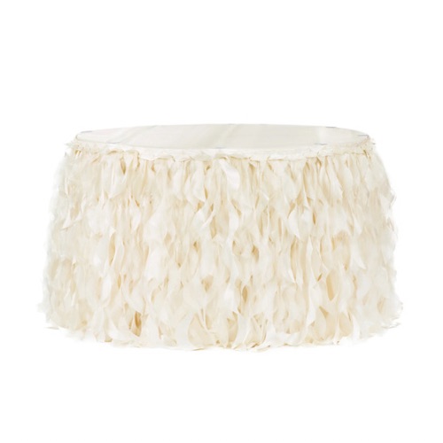 Ivory Curly Willow Skirt