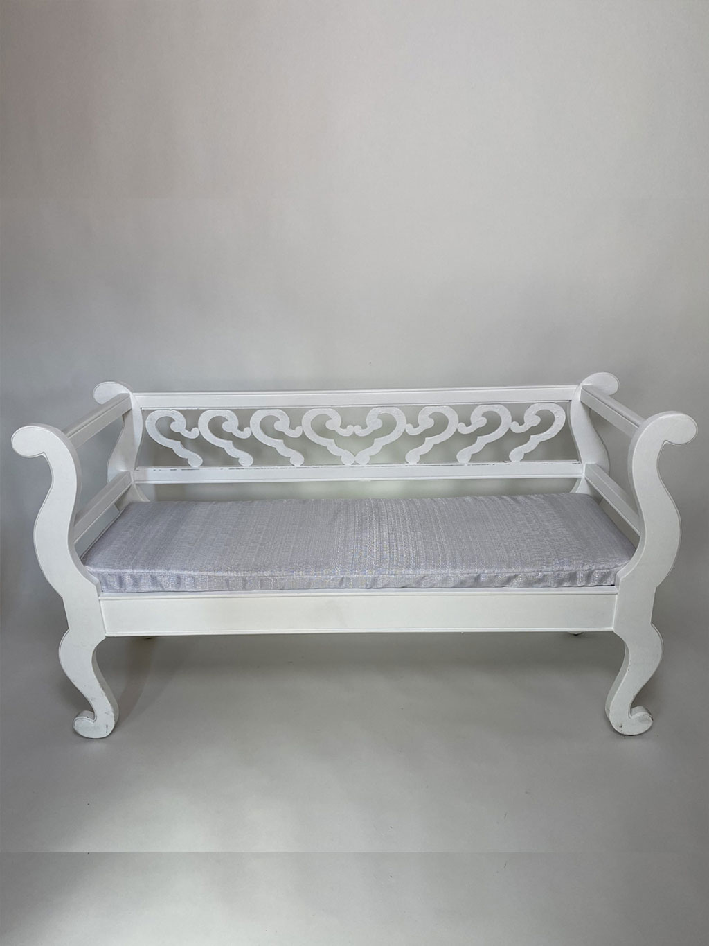 White Bench with Hearts